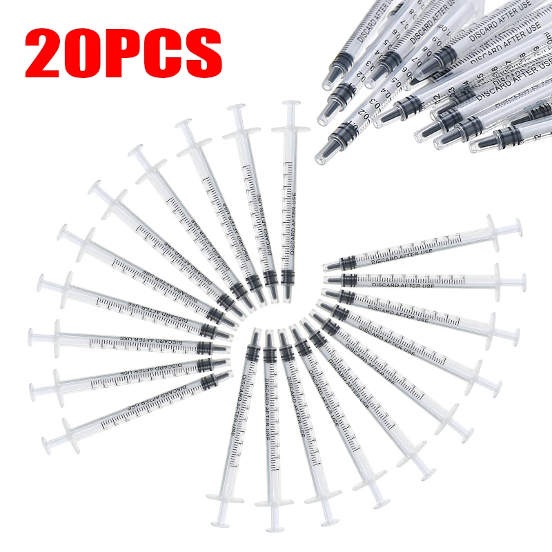 Gel Refill Pack - 20 Stück Labor-Einwegspritzen aus Kunststoff, 1