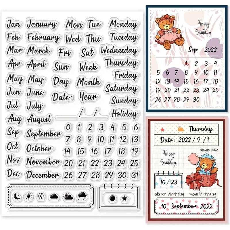 Rubber Date Stamp - 1 STÜCK 8,3 x 5,8 Zoll