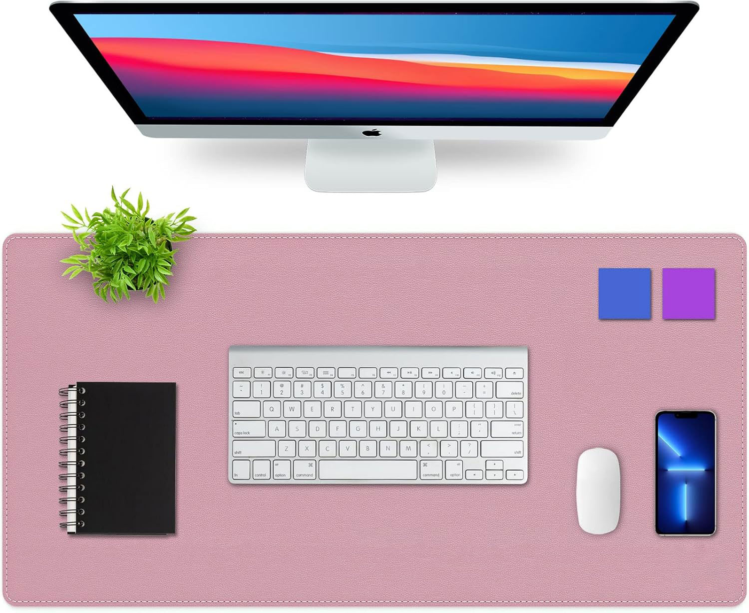 Leather Desk Pad - Schreibtischunterlage, Doppelseitige Büro-Schreibtischauflage, Wasserdichte Rutschfeste Schreibtischmatte,