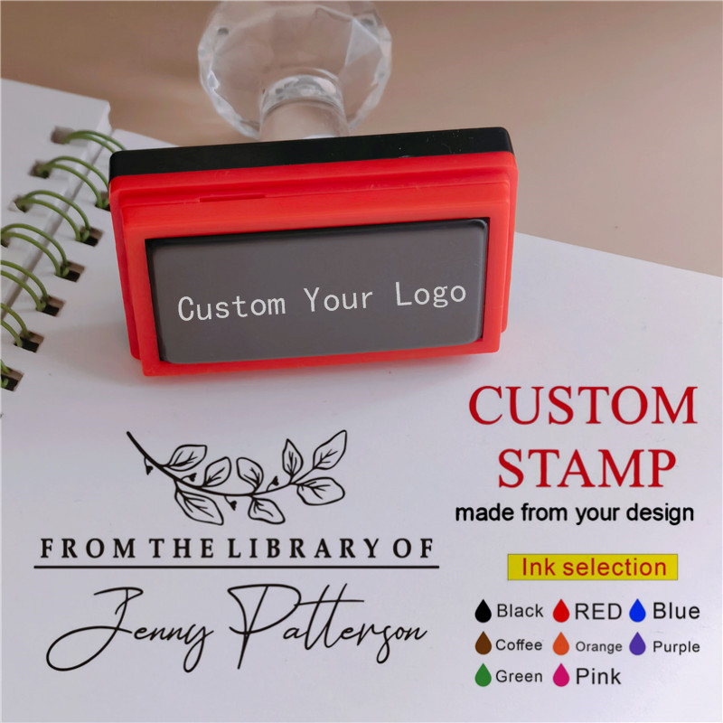 Rubber Date Stamp - Personalisierter Logo-Selbstfärbestempel, individueller fotosensitiver Tintenstempel, Ihr