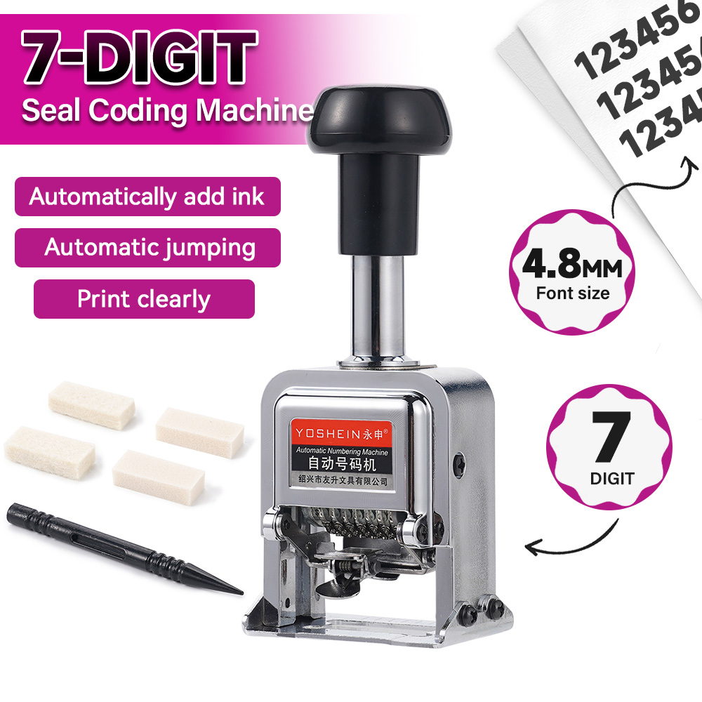 7-stellige automatische Nummer – Rubber Date Stamp Bewertung und Preis