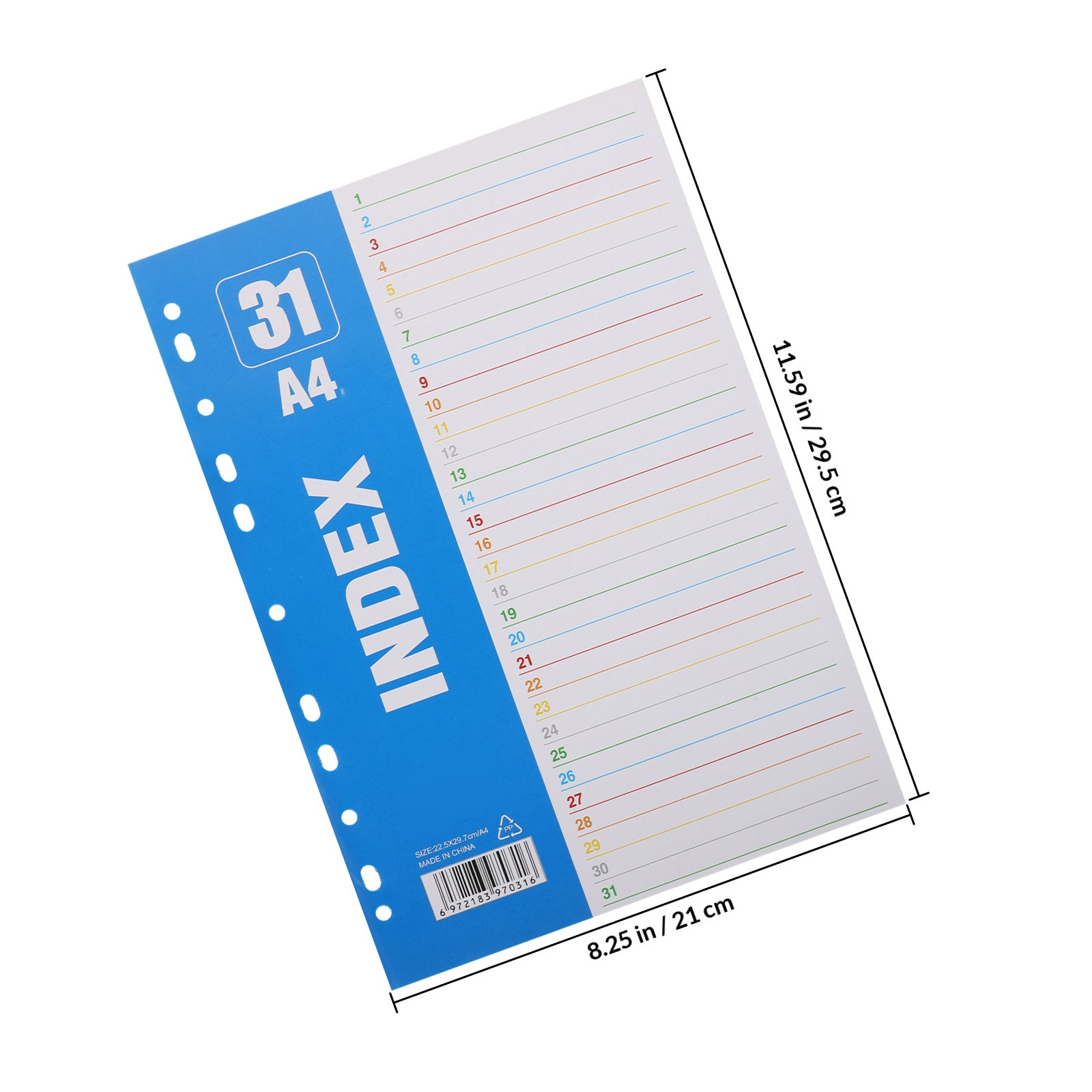 1 Set Nummernindex-Seiten A4 1 – Tab Divider A4 Bewertung und Preis