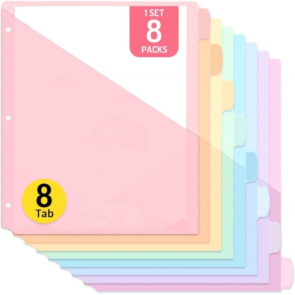 8 Stück A4 Pastellfarbene Tren – Tab Divider A4 Bewertung und Preis